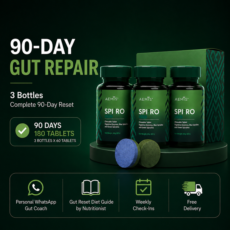 90-Day Gut Repair Program — Spiro Plus (3 Bottles)